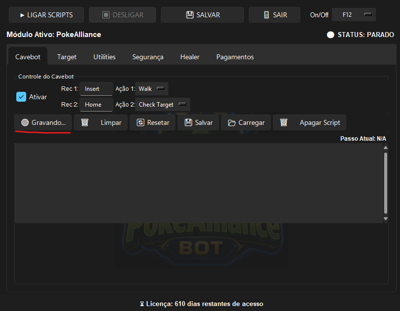 Gravando Cavebot